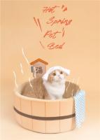 Cama De Gato Estilo Japonés Forma De Piscina Thermal Plush Desmontable Cuna Para Perro Bebé Funda De Silla De Baño Para Mascotas Tamaño 45x45x20cm Apto Para Gatos Y Pequeños Perros - details 7