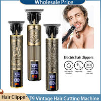 Cortador De Pelo Eléctrico Vintage T9 Trimmer De Cabello Recargable Por USB Máquina De Corte Profesional Portátil Para Barbería - details 0