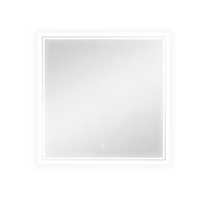 Aica Espejo de baño LED 80×80cm, antivaho, brillo regulable, función memoria - 1