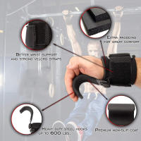 Paquete De 1 Par De Apoyabrazos Para Levantamiento De Pesas Con Agarre Máximo Soporte De Entrenamiento De Fuerza Para Pull up Y Deadlift Material De Poliéster Y Acero - details 8