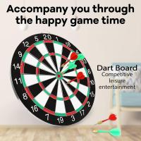 Juego de dardos, juego de dardos de doble cara de 15 pulgadas con 6 dardos de acero y plástico, artículos para adultos, bares, salas de juegos, salas de billar, deportes de ocio familiares - details 4