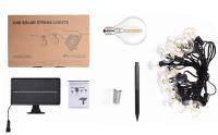 Guirnaldas 25 LED Luces Exterior Solar Bombilla, 7.62M G40 Cadena de Luces, 25+2 LED Luces Led Solares Exteriores, Impermeable 8 Modos Guirnaldas Luminosas Exterior y Interior para Jardín Boda Casa Fiesta Navidad - details 11