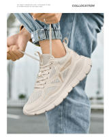 Zapatos De Correr Para Hombre Ligeros Cómodos Transpirables Moda Absorbentes De Choque Suela EVA Talla True Ankle above Microfibra Algodón Encierre De Pieza - details 10