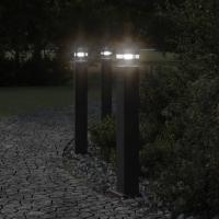 vidaXL Lámpara de suelo de exterior con enchufe aluminio negro Dimensiones 50 cm, 80 cm, 110 cm - details 1