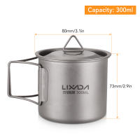 Lixada Taza De Agua Ultraligera De Titanio Con Manija Plegable Para Exteriores 300/350/550/650ml/750ml Ideal Para Picnics Y Uso En La Mesa - details 20