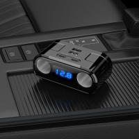 Adaptador De Cargador De Coche Con Dos Oquedades De Encendedor De Coche PD 22W QC3.0 Splitter De Encendedor De Coche ABS Y PC Con Pantalla De Voltaje Digital - details 2