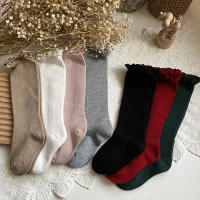 Calcetines Altos Para Bebés Niñas Otoño Invierno Con Encaje Y Volante Algodón Princesa Navidad Para 0-5 Años Talla True Fit - details 11
