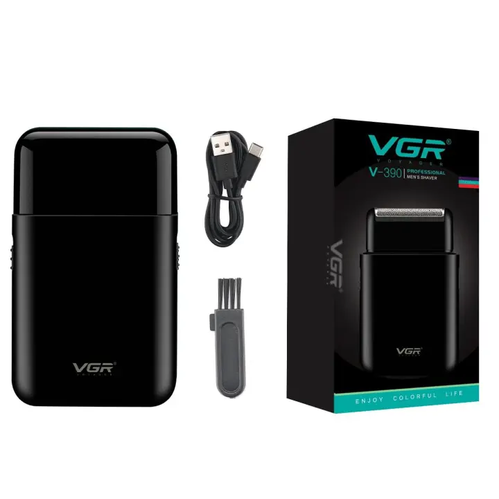 VGR V-390 Mini Trimmer De Barba Recargable Con Hoja Sola Cepillo Eléctrico Para Rostro Y Cuerpo Cuchilla De Acero Inoxidable Apto Para Hombres - 1