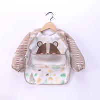 Bib De Bebé Largo Con Manchas De Dibujos Animados Protección Para Comer Y Vomitar Antipolvo Impermeable Con Bata De Mano Para Niños Y Niñas De 0 a 36 Meses - details 1