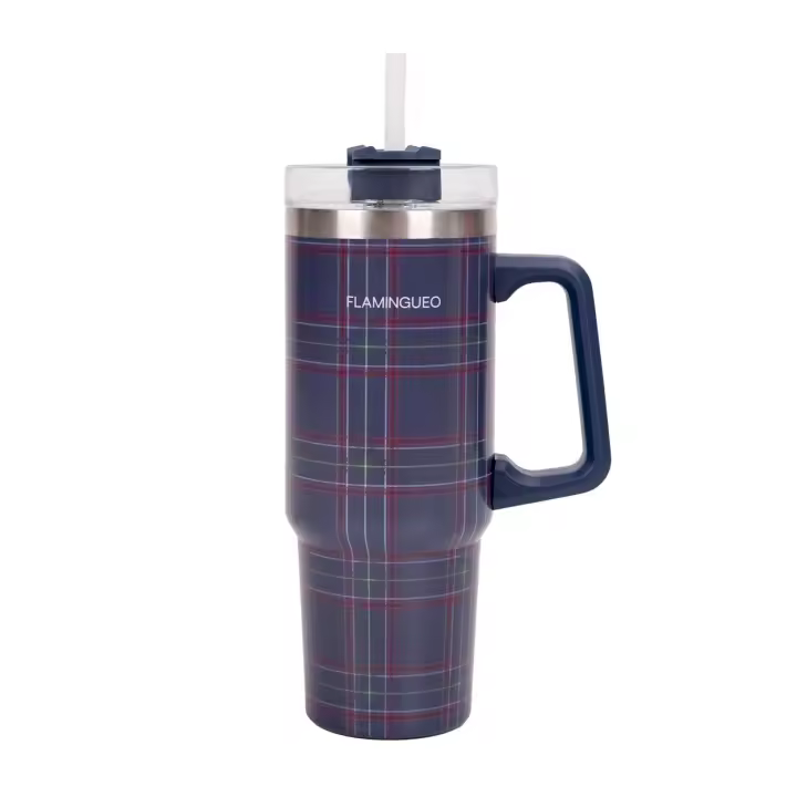 Flamingueo Vaso Termico - Taza Termo Acero Inoxidable Termo Cafe Para Llevar Bebidas Frías 24h y Calientes 10h Botella Termica 0,9 Litros - 1