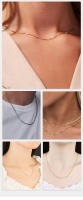 Cadena De Acero Inoxidable HIYEE Para Hombres Y Mujeres Collar De Enlace Con 18 a 24 Pulgadas De Longitud 1.5 a 3 Mm De Espesor - details 4