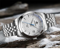 Reloj Mecánico Automático ADDIESDIVE Para Hombre Resistente Al Agua De 10 Barra Material De Pulsera Y Carcasa De Acero Inoxidable Cristal De Zafiro Luminoso Dorado Estilo Casual Y De Negocios - details 12