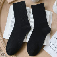 Calcetines finos de verano para hombre, 3 pares, color sólido transpirable, negro, blanco y gris, algodón puro a media pantorrilla, absorbentes del sudor y desodorantes para todas las estaciones - details 9
