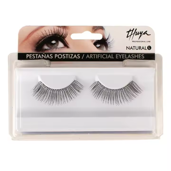 Thuya Pestañas Postizas Enteras Natural Large L - Pestañas de Aspecto Natural para una Mirada Impactante - 1