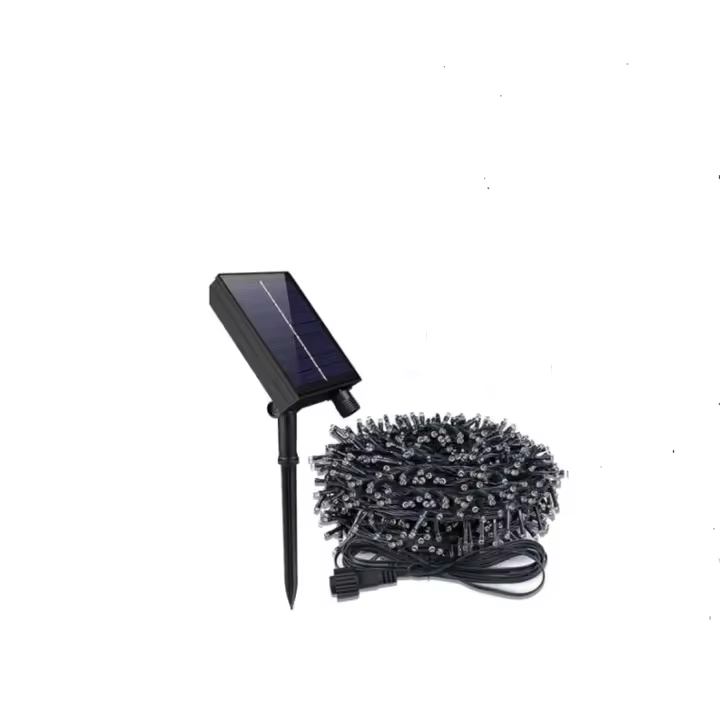 Guirnaldas Luces Exterior Solar 20M 200LEDs Cadena de Luz Solar con mando a distancia, 8 Modos, Temporizador, con Alimentación USB, Iluminación para Jardín Navidad Terraza Patio Fiestas, Blanco Cálido - 1