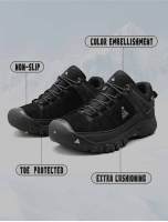 HIKEUP Zapatos De Senderismo Para Hombres Calidad Superior Duraderos De Cuero Suela De Goma Para Actividades Al Aire Libre Talla Verdadera - details 2