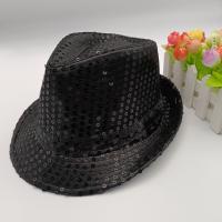 Gorro De Jazz Para Hombres Y Mujeres Decorado Con Lentejuelas Para Performance En Escenario Fiesta Y Vacaciones Material De Poliéster - details 9