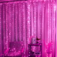 1 Pack De Luces De Cobre LED 2x2M Para Ventanas Con 20 Clips Y Luz De Batería Para Decoración De Fiesta Navidad Y Bodas - details 0