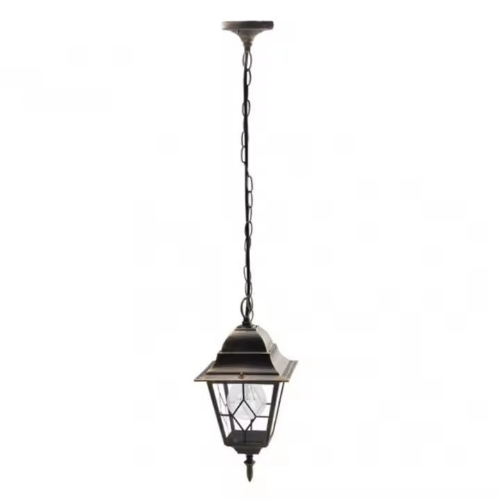 FABRILAMP FAB 149391016 | Colgante Exterior Aluminio Bootes 1xe27 Neg/oro Regx18,5x18,5 Cm Ip44 - Iluminación Exterior - 1