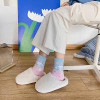Calcetines Disney Miniso Cinnamoroll Para Mujer Azul De Algodón Peinado Medio Tubo Estilo Lindo Con Perro Dibujos Animados - details 17