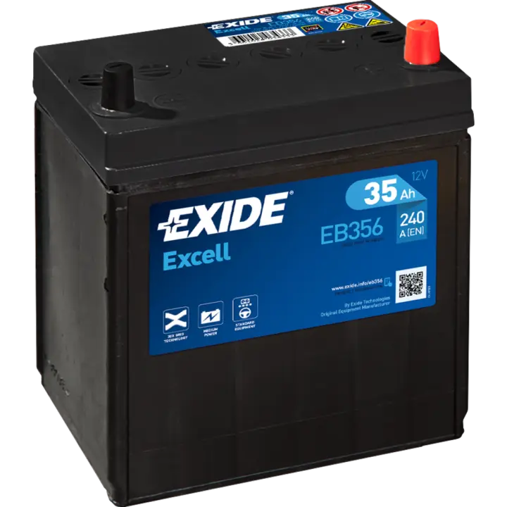 Batería de coche Exide EB356 Excell. 12V - 35Ah/240A (EN) Caja B19 - 1