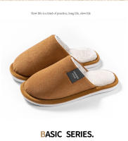 Pantuflas Calientes De Invierno Para Hombres Zapatos De Casa Antideslizantes Suaves Y Cómodos Plano Tacón Pantuflas De Peluche Para Dormitorio Interior Adecuado Para Mujeres Tamaño Pequeño Por Favor Ver Tamaño Del Producto - details 2