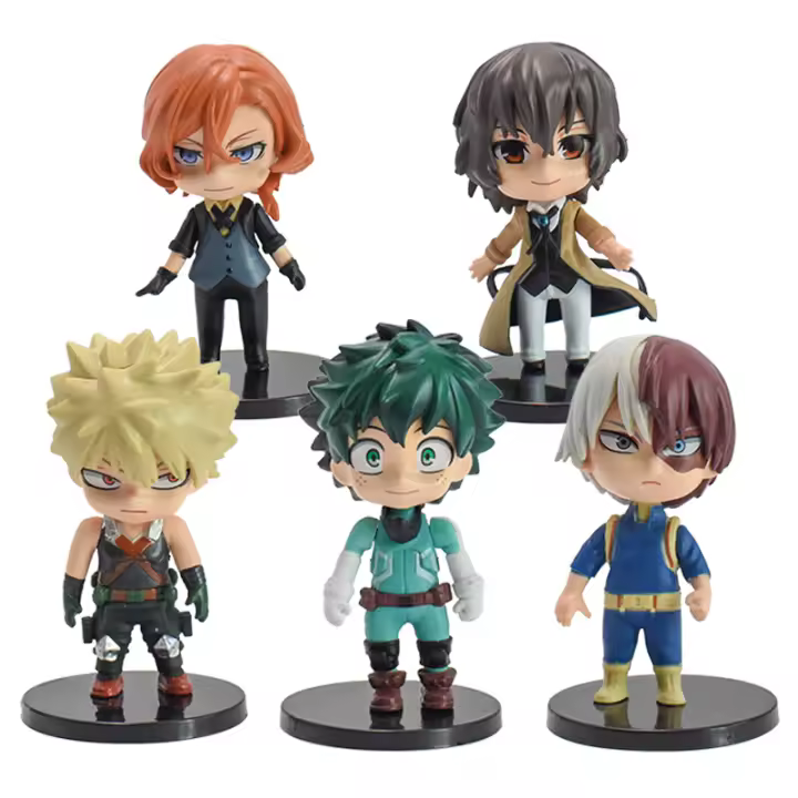 Set De 5 Figuras De Acción Anime My Hero Academia Midoriya Bakugou Todoroki Ochaco Uraraka Kirishima Modelo Juguete Para Coleccionistas - 1