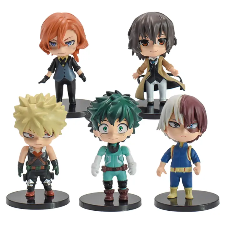 Set De 5 Figuras De Acción Anime My Hero Academia Midoriya Bakugou Todoroki Ochaco Uraraka Kirishima Modelo Juguete Para Coleccionistas - 1