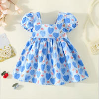 Vestido De Algodón Para Niñas Con Cuello Redondo Y Bow En La Espalda Estilo Coreano Para Bebés De 0 a 3 Años Vestido De Verano Cute - details 5