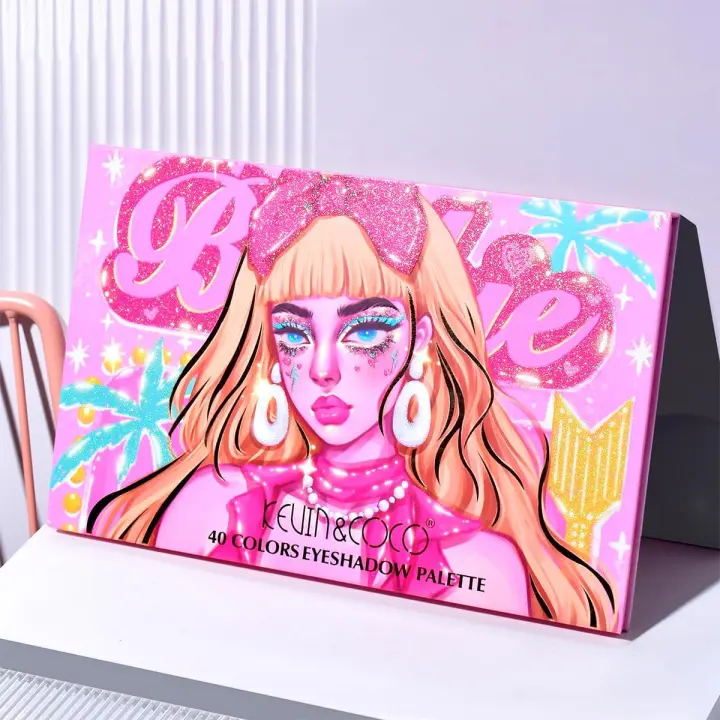 Paleta de sombras de ojos KEVIN & COCO de 40 colores con puntos divertidos - 1