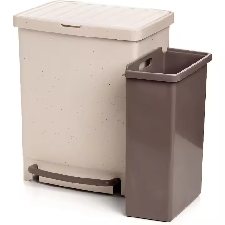 Tatay fi cubo reciclaje 2 cubetas 17l+8l beis 41,5x33x28 1101638 - 1