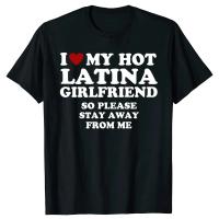 Camiseta De Algodón Para Hombre Con Estampado 'I Love My Hot Latina Girlfriend' Estilo Callejero Casual Regalo De San Valentín - details 0