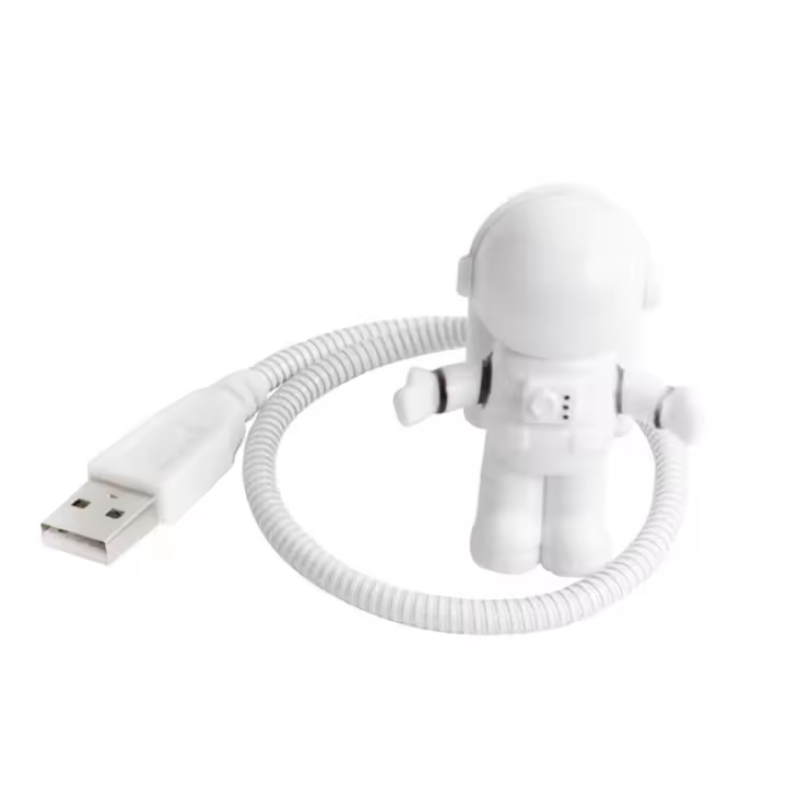 Lámpara Nocturna USB Mini Astronauta Blanca Luz De Lectura Portátil Para Computadora Decoración De Habitación Pequeña Lámpara Nocturna - 1