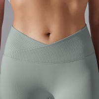 Leggings De Yoga Para Mujer Cintura Alta Levantamiento De Caderas Gimnasio Sin Costuras Pantalones De Deporte Fitness Running - details 78