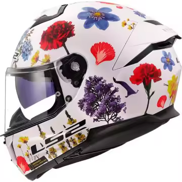Casco Intregal LS2 FF808 STREAM II FLOWERS WHITE - 22.06 168082602 - 1