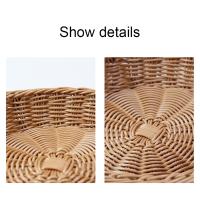 Cesta De Frutas Tejida a Mano De Imitación De Rattan Para Almacenamiento En Casa Y Cocina Tamaño round 20/25/30cm Caja De Almacenamiento Ecológica - details 1