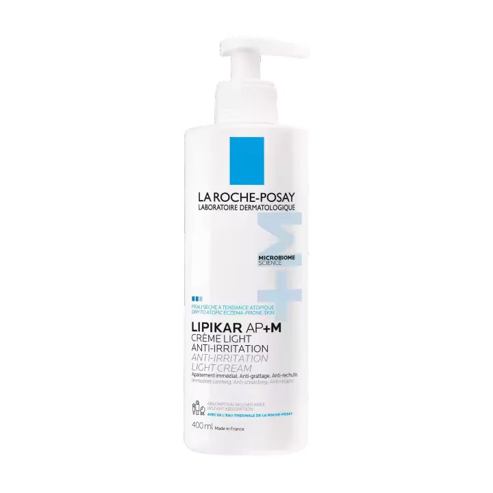 Crema Corporal y Facial Calmante de La Roche-Posay LIPIKAR BAUME LIGHT AP+M para Bebés, Niños y Adultos, 400 ml - 1