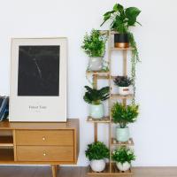 Estantería para Plantas 6 Niveles Macetas de Bambú Decorativa: Escalera para Flores Vertical Soporte Estante para Esquina Exterior Interior Balcón Jardín Salón Aire Libre Decoración Casa Hogar40 x 20,2 x 121,9cm - details 7
