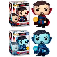 Funko Pack 2 Funkos Regular y Chase Doctor Dr Strange Marvel Multiverso Locura   Pop Vinyl Multiverse MAdness Steven Extraño figura - details 2