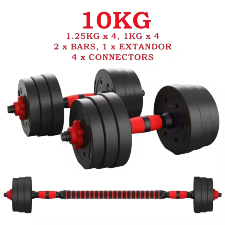 Juego De Mancuernas Ajustables 2 en 1,con barras,Multifución 10KG-15KG-20KG-30KG. Juego de Pesas con Barra Libremente Combinable con Barras Conexión, 10/15KG/20KG/30KG... ajustables, mancuernas cortas y largas (man-002 22.9 26.9 30.9 38.9  MEGA D1) - 1