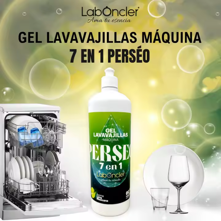 PERSEO LAVAVAJILLAS MÁQUINA EN GEL 1,2Kg De Laboncler - Con Perseo 7 en 1 de Laboncler dile adiós a los malos olores a la cal y la suciedad más difícil… - 1