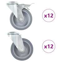 vidaXL Ruedas Giratorias con Agujero Pasador Diámetro de 100mm Materiales Cantidad 4 unidades,  8 unidades,  12 unidades y mas - details 2