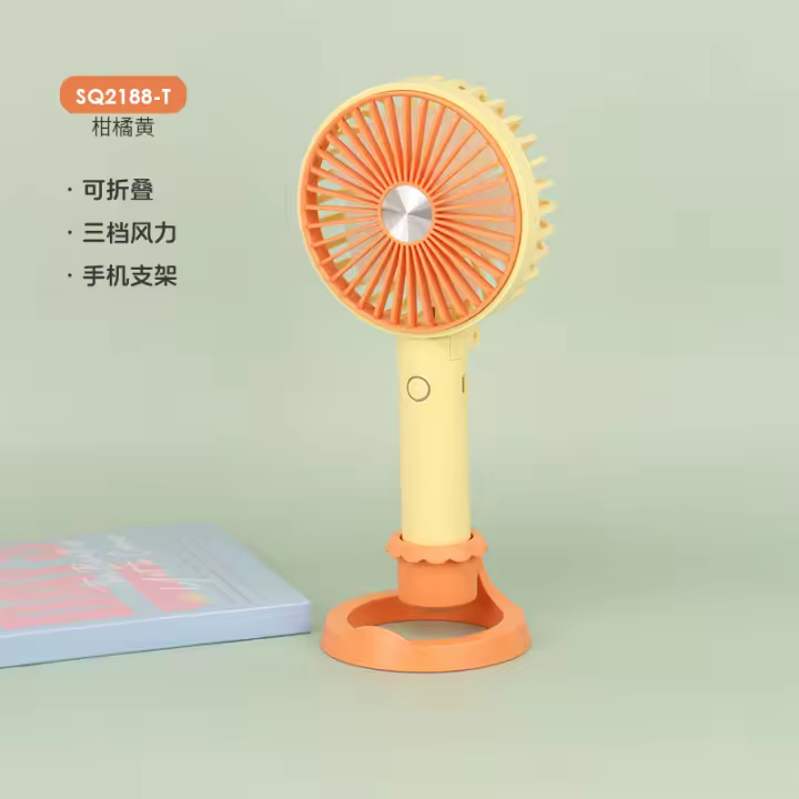 Tienda BIT Ventilador portátil de mano recargable, ventilador de Mesa plegable recargable por USB de 3 velocidades para Viajes, camping, oficina en casa - 1