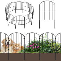 10 vallas decorativas de jardín, paneles metálicos inoxidables, valla exterior, barrera para animales, borde de valla de jardín para patio exterior, césped, jardín, parterre - details 0