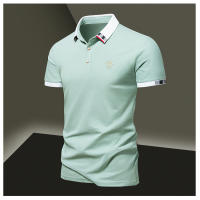 Camisa POLO Para Hombre De Verano Seda De Hielo Secado Rápido Manga Corta Color Sólido Ajuste Suelto Collar De Negocios Top Transpirable - details 20