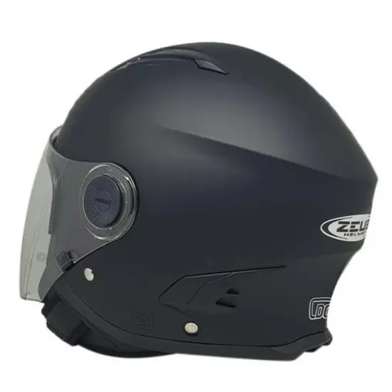 Casco Jet Unik ZEUS ZS-617 Negro Mate con Pantalla Intercambiable - 1