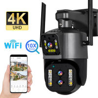 Cámara IP de 12 MP y 6 K para exteriores, WiFi, PTZ, tres lentes, pantalla dual, zoom óptico de 10X, seguimiento automático, cámara de seguridad CCTV impermeable - details 5