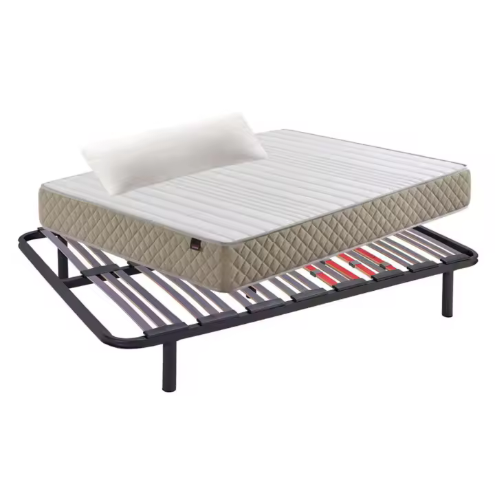 Pack Ahorro Golden Descanso Completo 135x180 cm (colchón + Somier Multiláminas + Patas + Almohada) - 1