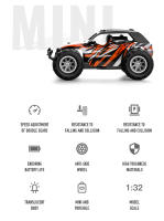 Coche RC De Alta Velocidad a Escala 1:32 Con Luz LED 20km/h Control Remoto 2.4Ghz Todo Terreno Para Niños De 6 a 12 Años Juguete Eléctrico - details 1