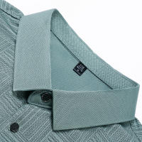Camisa Polo Para Hombre De Color Sólido Casual Manga Larga Transpirable Cómoda Versátil Top Moda Negocios - details 19